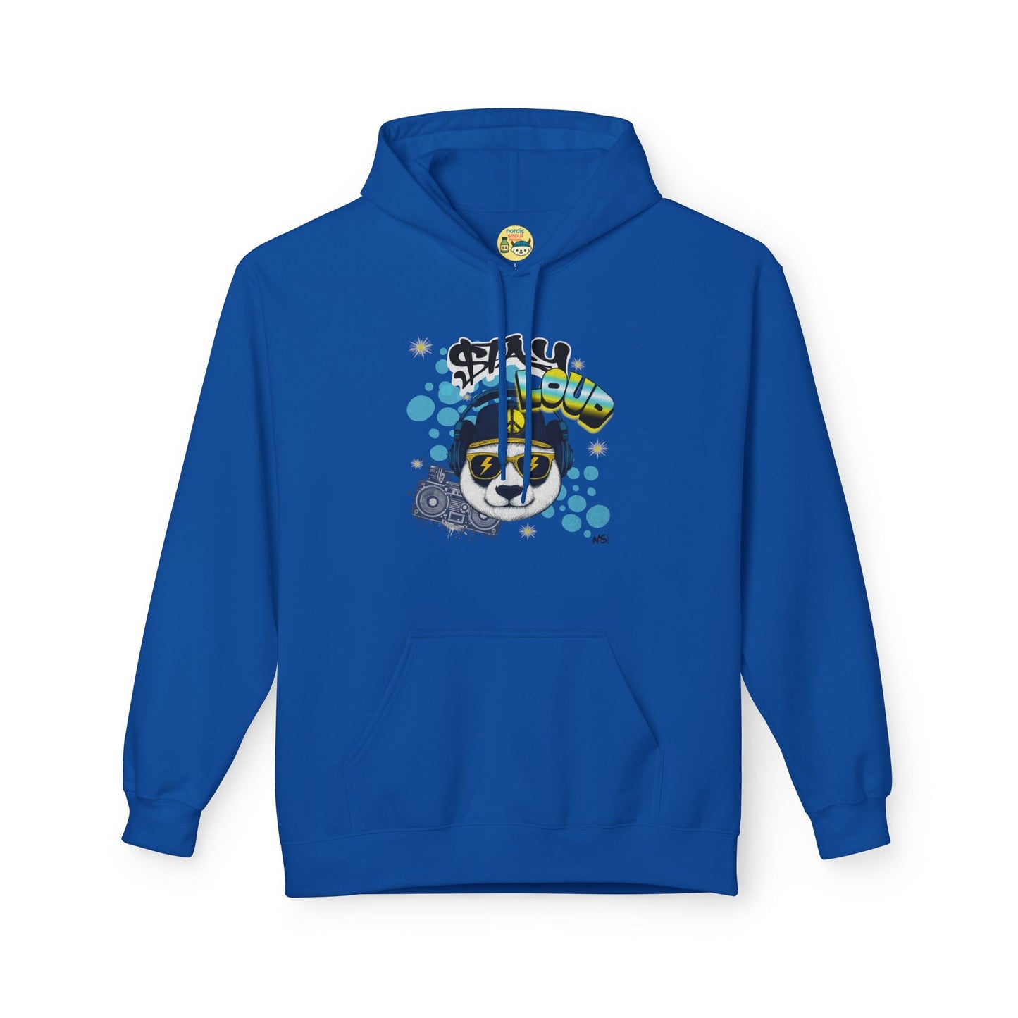 Stay Loud Panda Hoodie-Graphic Streetwear Printify Hoodie Nordic Seoul Designs LLC
