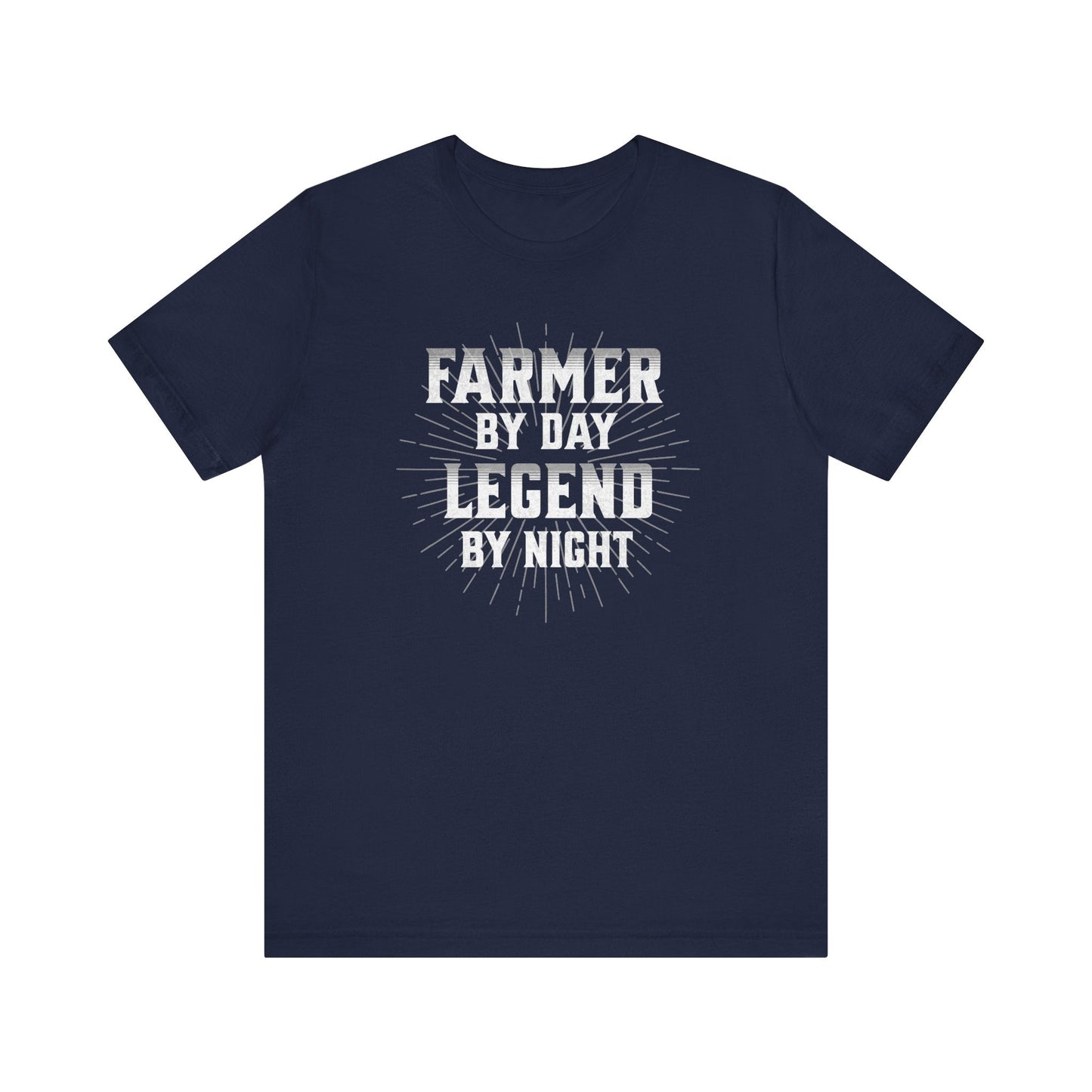 Farmer By Day Legend By Night T-Shirt – Funny Farming Graphic Tee, Unisex Casual Shirt Printify T-Shirt Nordic Seoul Designs LLC