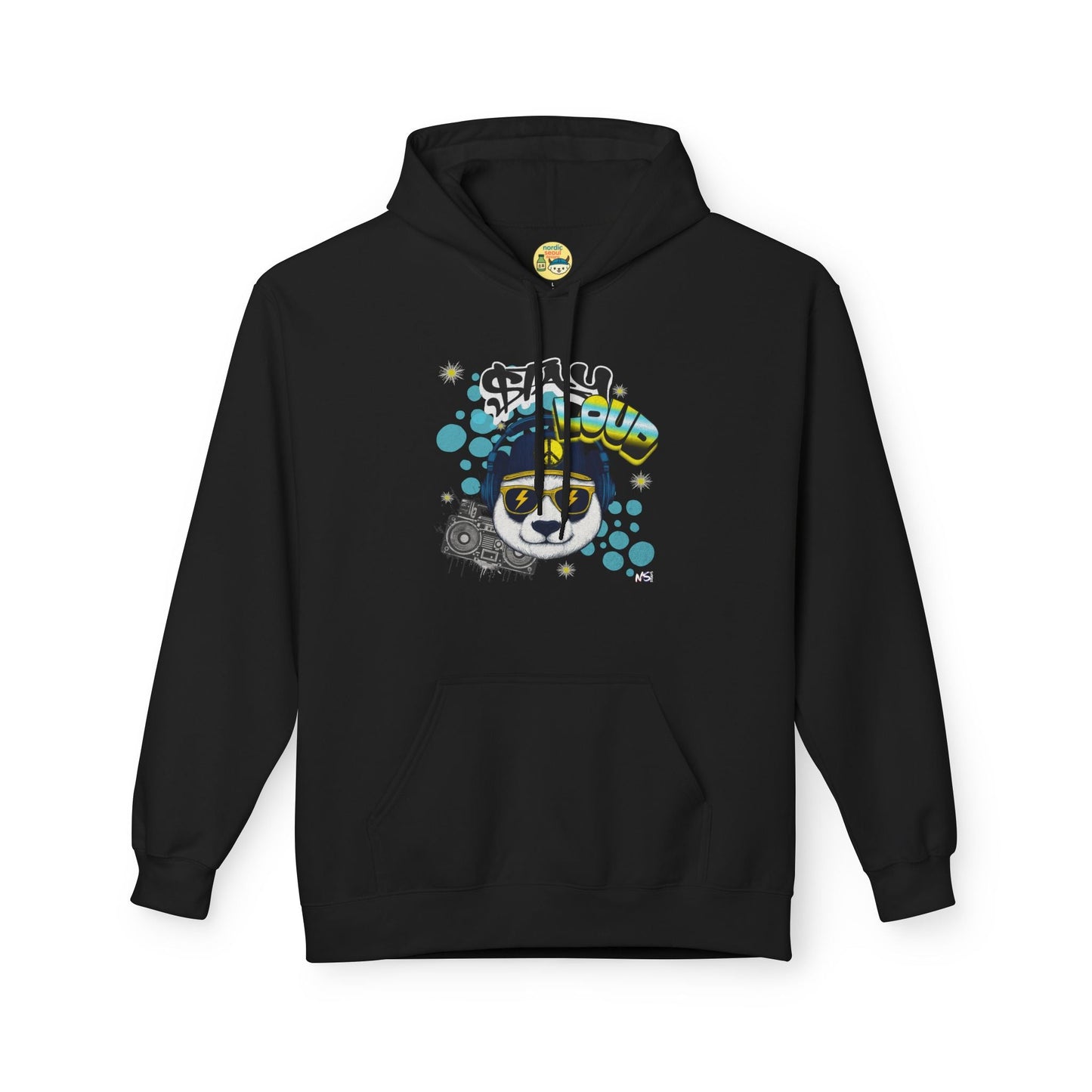 Stay Loud Panda Hoodie-Graphic Streetwear Printify Hoodie Nordic Seoul Designs LLC