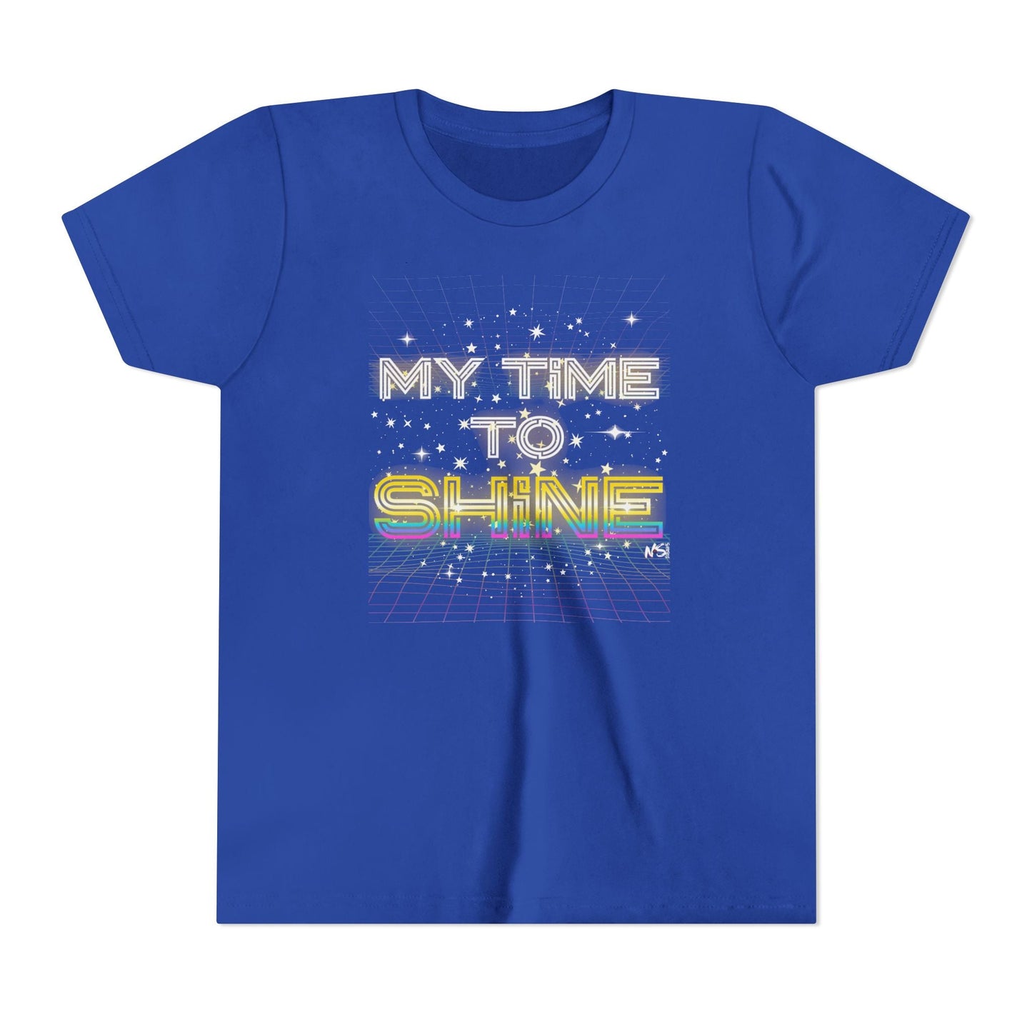 Youth My Time to Shine T-shirt, Inspirational Unisex Tee Printify Kids clothes Nordic Seoul Designs LLC
