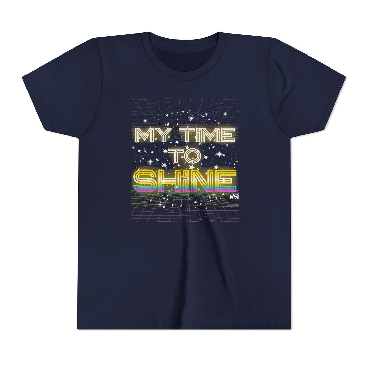 Youth My Time to Shine T-shirt, Inspirational Unisex Tee Printify Kids clothes Nordic Seoul Designs LLC