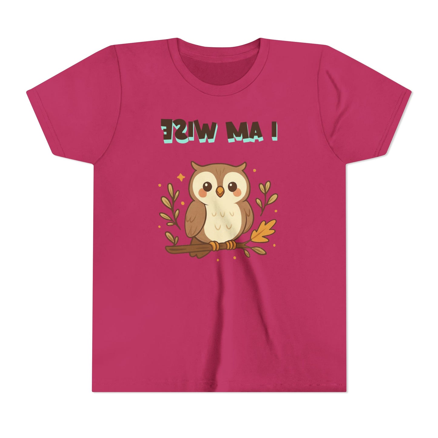 Mirror Image Tee- Wise Owl Youth Tee β Cute Animal T-Shirt for Kids, Gift for Birthdays, School Events, Nature Lovers, Fun Casual Wear