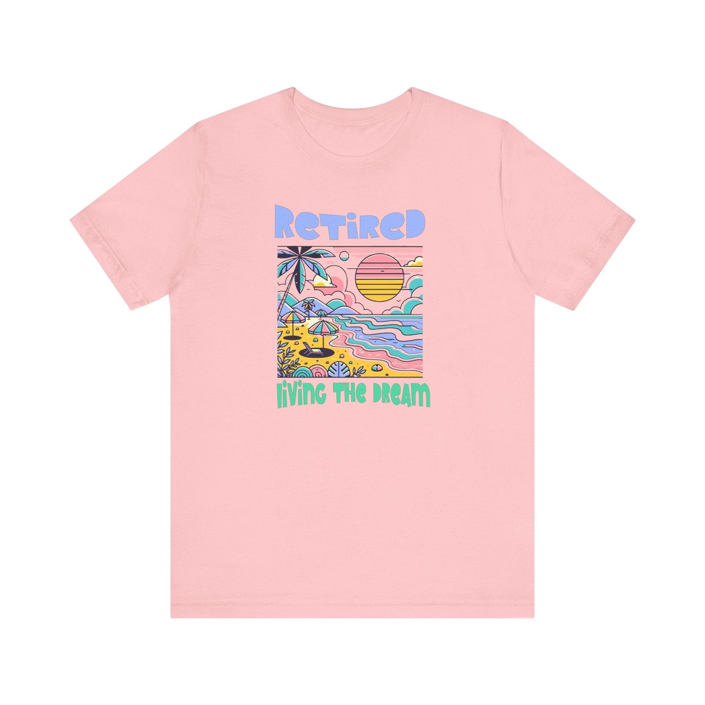 Retired Life T-Shirt, Vintage Graphic T-Shirt, Unisex Casual Wear, Perfect Retirement Gift, Summer Vibes Shirt, Beach Lover Apparel Printify T-Shirt Nordic Seoul Designs LLC