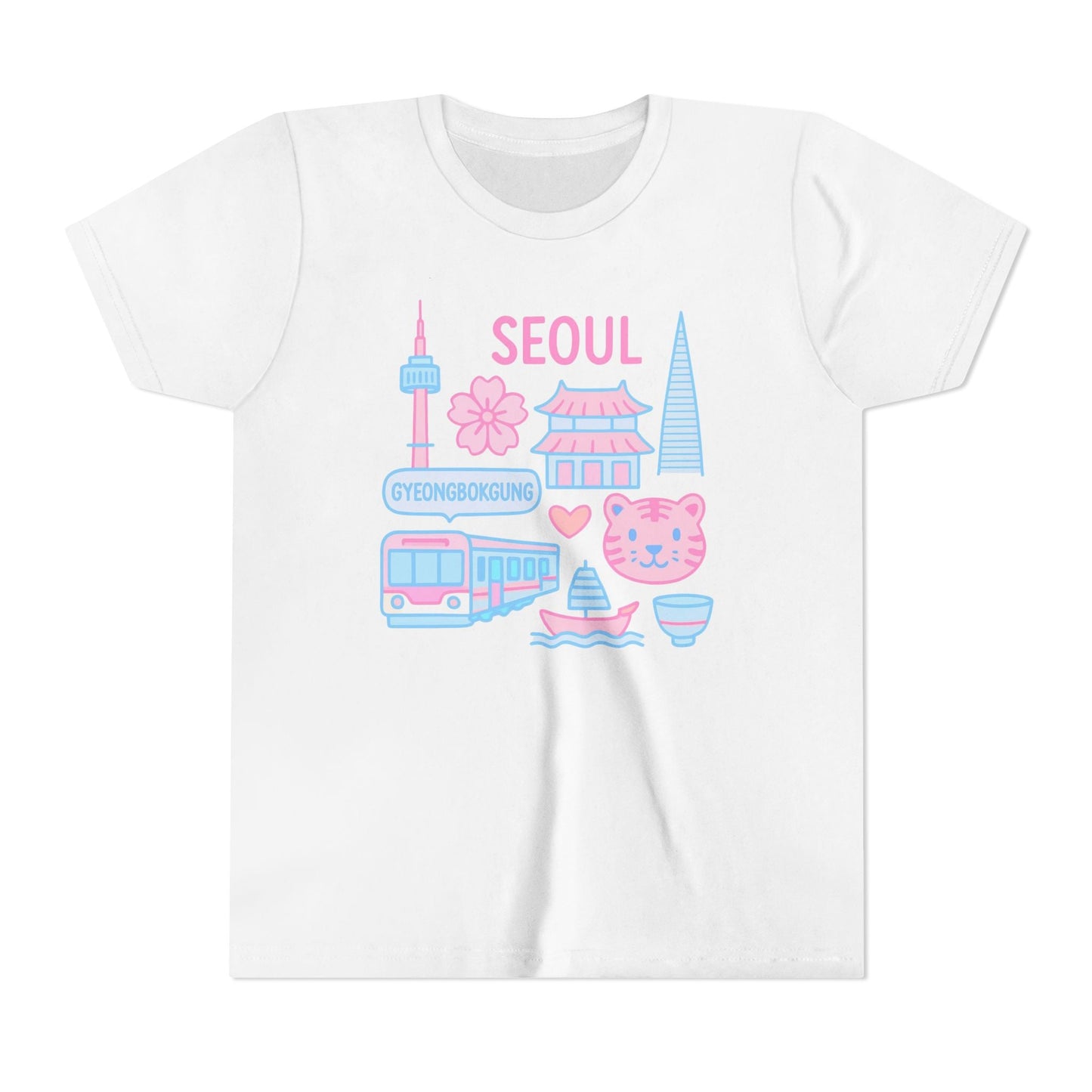 Youth Tee Seoul Korean Travel Shirt Printify Kids clothes Nordic Seoul Designs LLC