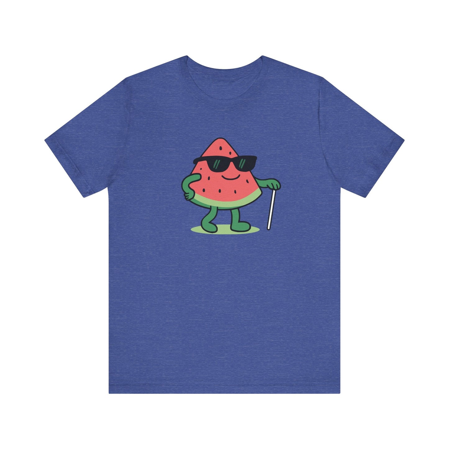 A Blind Melon Watermelon T-Shirt, Funny Sunglasses Watermelon Pun Tee | Summer Fruit Graphic Unisex Shirt, Watermelon Graphic T-Shirt Printify T-Shirt Nordic Seoul Designs LLC