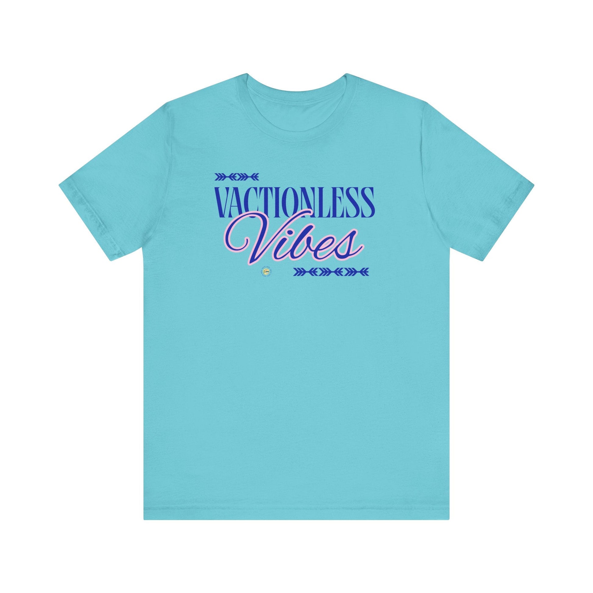 Vacationless Vibes T-Shirt – Funny Graphic Tee, Casual Unisex Travel-Inspired Shirt Printify T-Shirt Nordic Seoul Designs LLC
