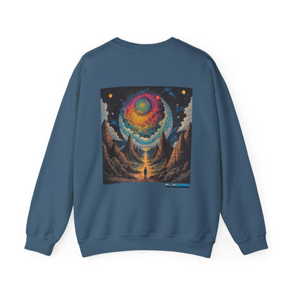 Cosmic Adventure Crewneck Sweatshirt, Comfortable Unisex Pullover, Perfect for Stargazers, Gift for Space Lovers, Stylish and Cozy Outfit Printify Sweatshirt Nordic Seoul Designs LLC