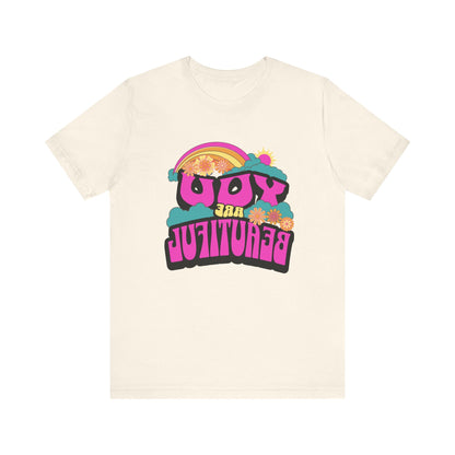Mirror Image Unisex T-shirt,  You Are Beautiful Tee, Inspirational Printify T-Shirt Nordic Seoul Designs LLC