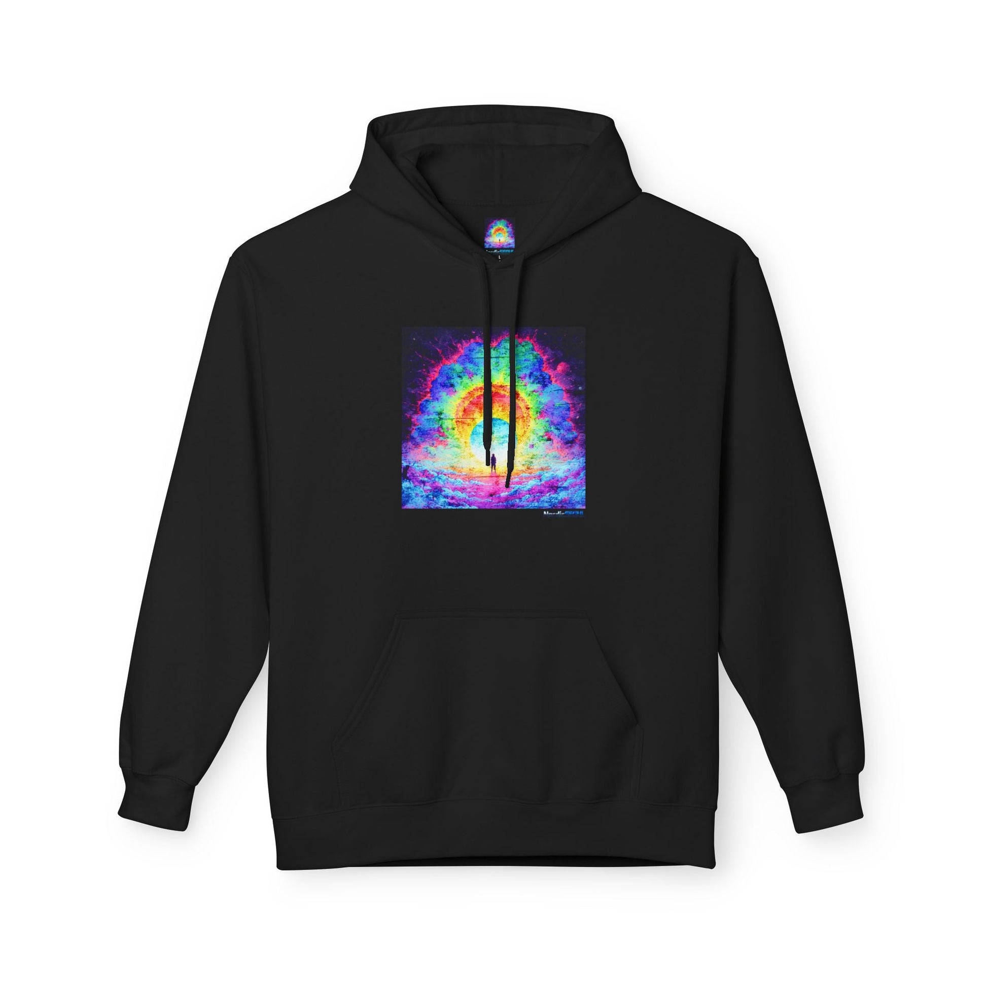 Colorful Cosmic Hoodie | Unisex Fleece Pullover Sweatshirt, Psychedelic Art, Cozy Comfort Printify Hoodie Nordic Seoul Designs LLC
