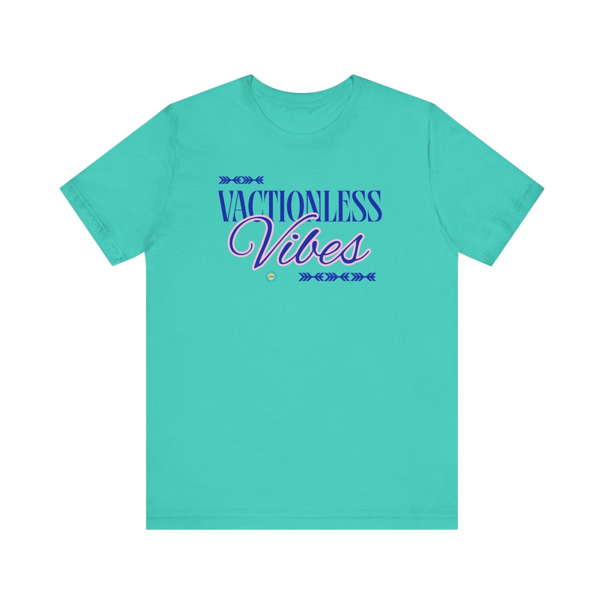Vacationless Vibes T-Shirt – Funny Graphic Tee, Casual Unisex Travel-Inspired Shirt Printify T-Shirt Nordic Seoul Designs LLC