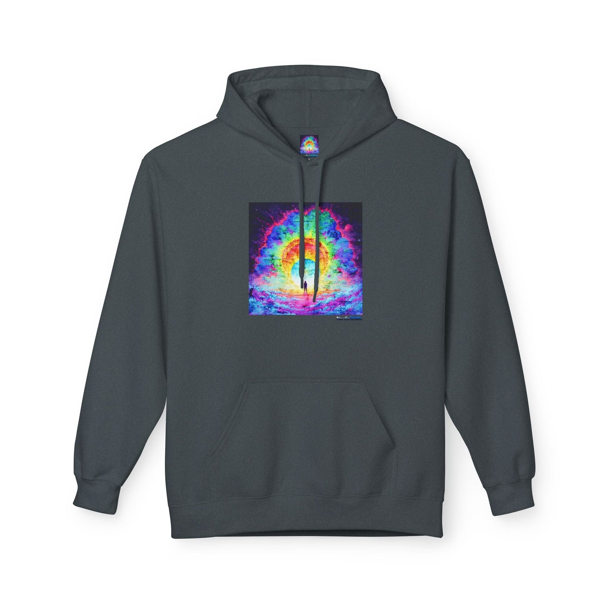 Colorful Cosmic Hoodie | Unisex Fleece Pullover Sweatshirt, Psychedelic Art, Cozy Comfort Printify Hoodie Nordic Seoul Designs LLC
