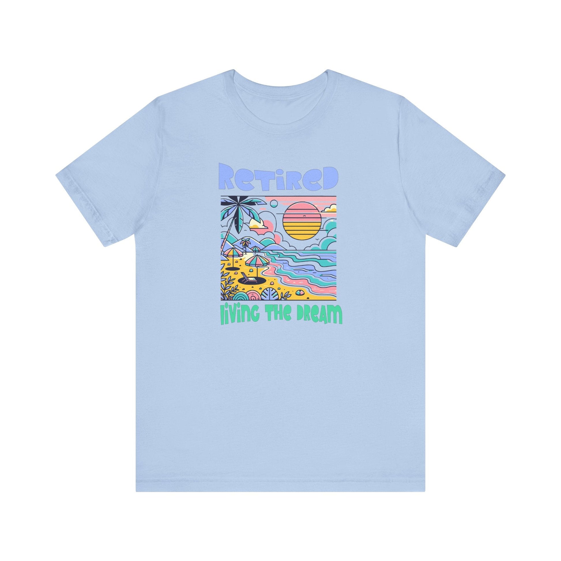 Retired Life T-Shirt, Vintage Graphic T-Shirt, Unisex Casual Wear, Perfect Retirement Gift, Summer Vibes Shirt, Beach Lover Apparel Printify T-Shirt Nordic Seoul Designs LLC