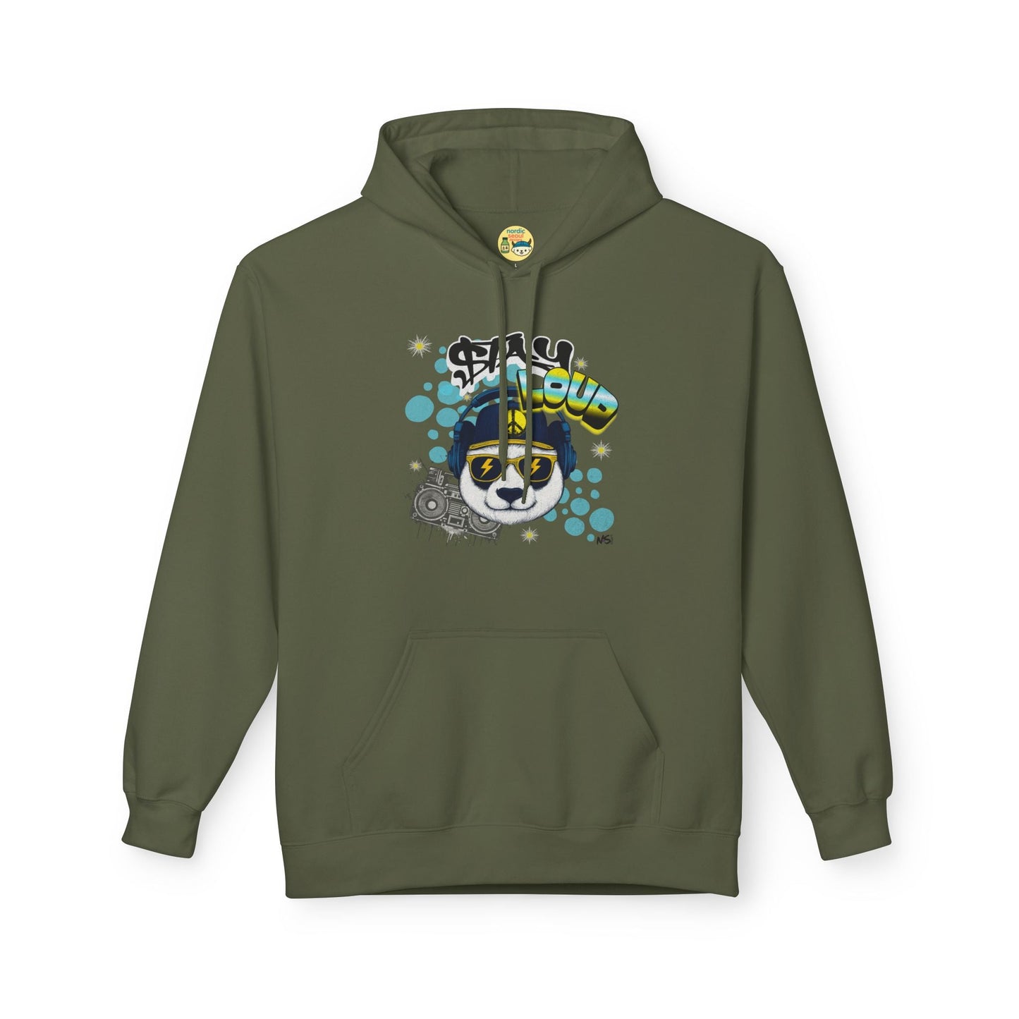 Stay Loud Panda Hoodie-Graphic Streetwear Printify Hoodie Nordic Seoul Designs LLC
