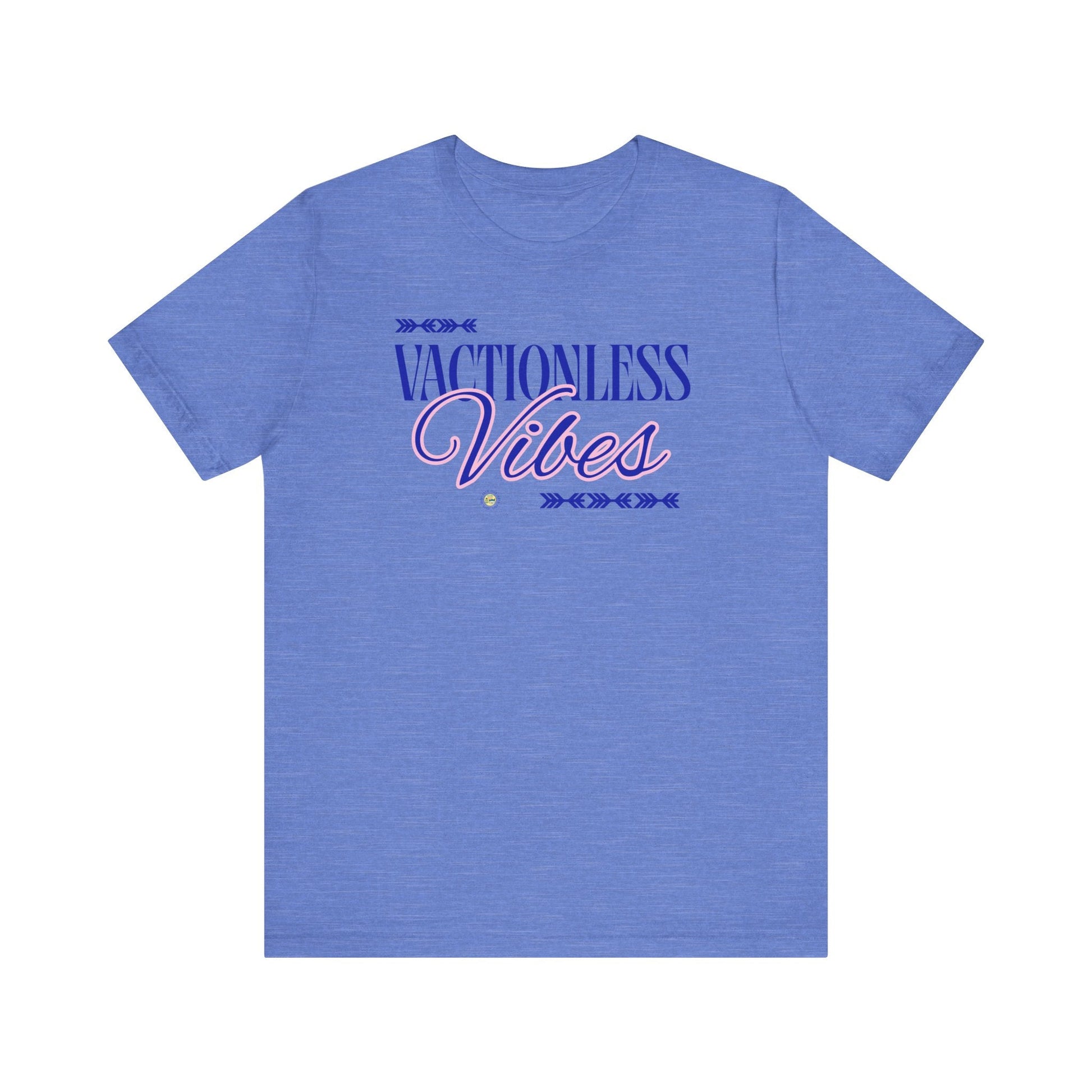 Vacationless Vibes T-Shirt – Funny Graphic Tee, Casual Unisex Travel-Inspired Shirt Printify T-Shirt Nordic Seoul Designs LLC