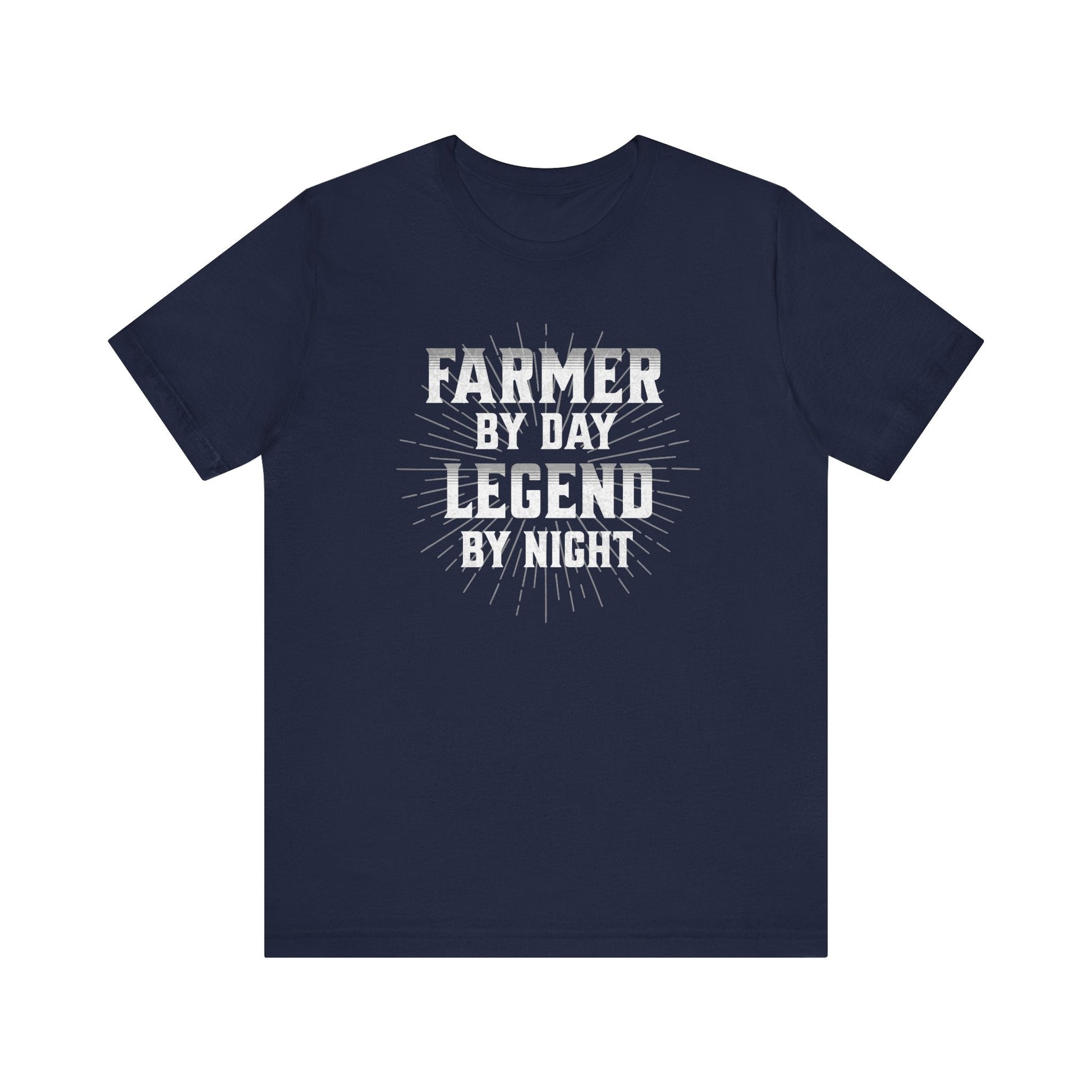 Farmer By Day Legend By Night T-Shirt – Funny Farming Graphic Tee, Unisex Casual Shirt Printify T-Shirt Nordic Seoul Designs LLC