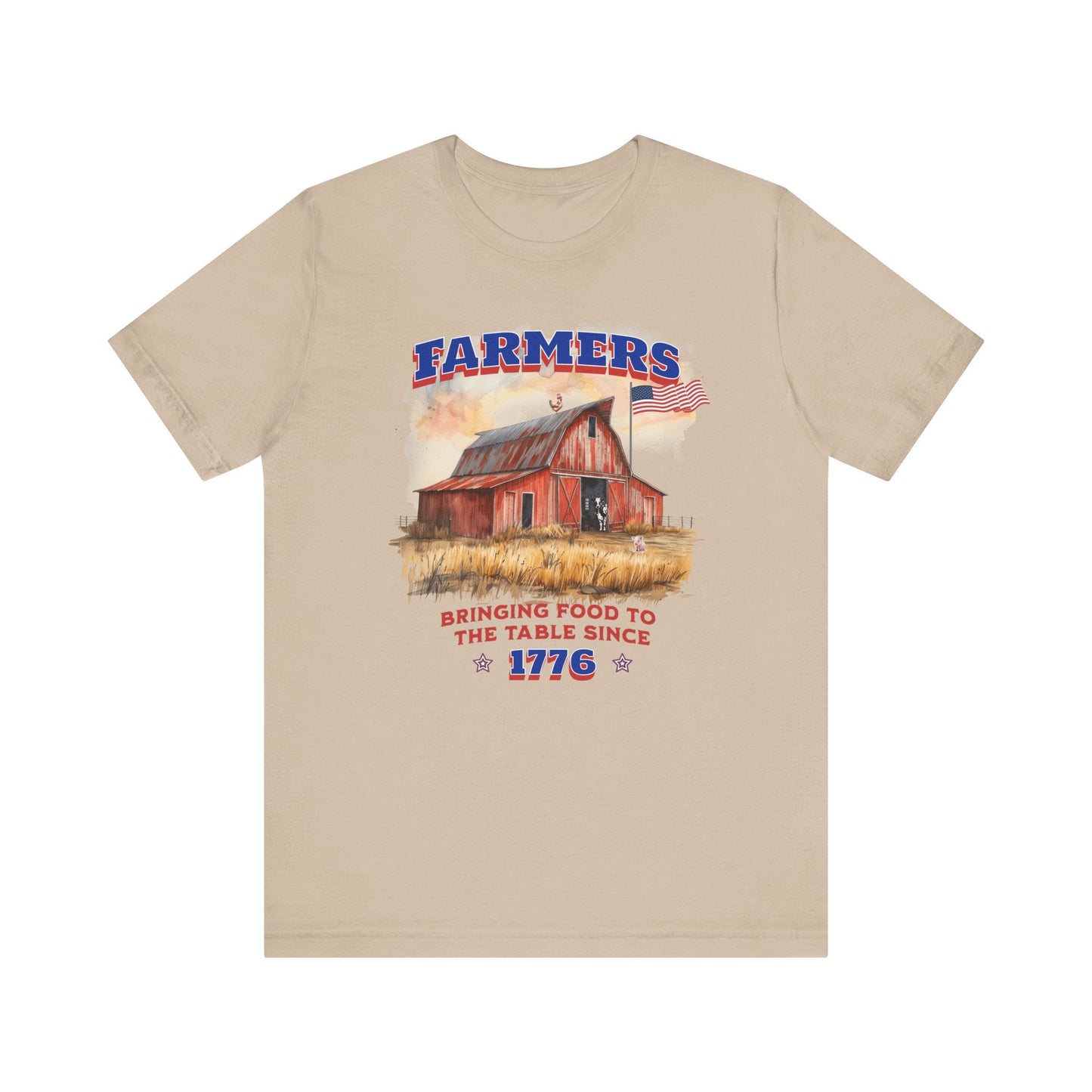 Farmers Bringing Food to Table Unisex T-Shirt, Farm life, Country Living Printify T-Shirt Nordic Seoul Designs LLC