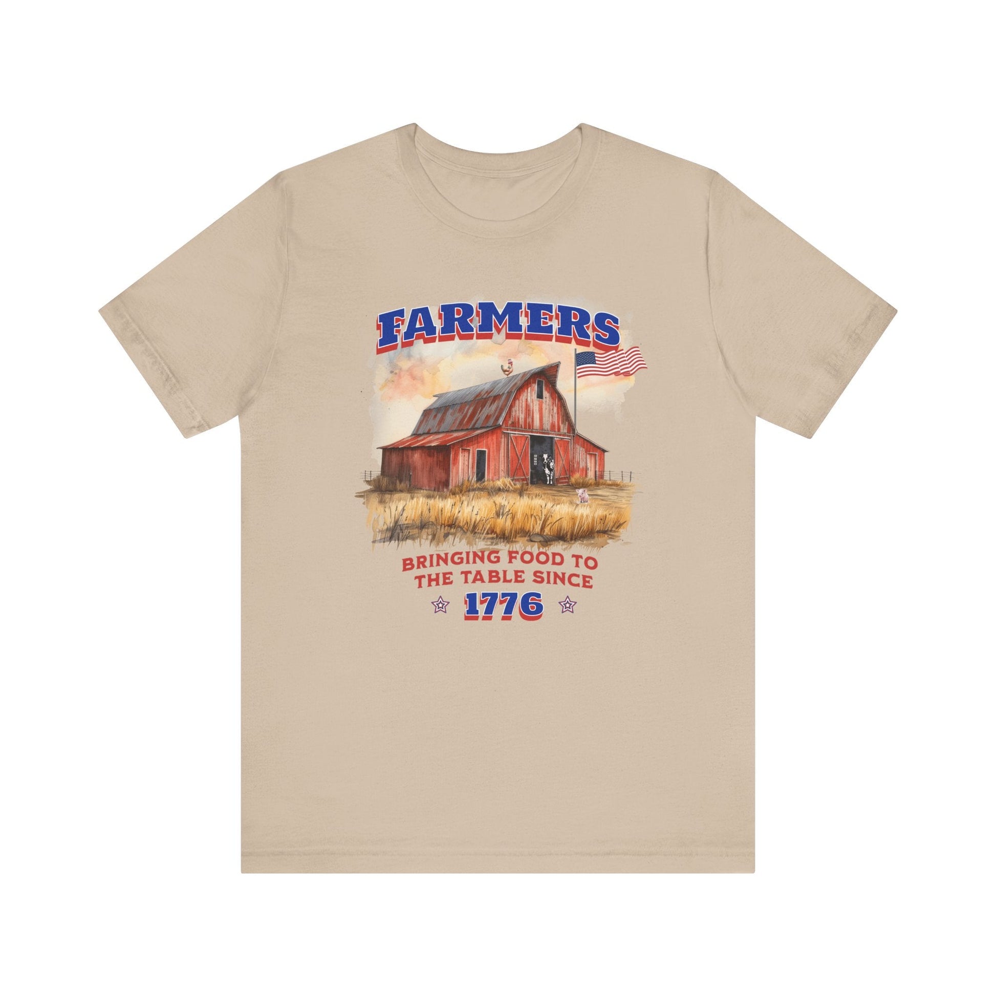 Farmers Bringing Food to Table Unisex T-Shirt, Farm life, Country Living Printify T-Shirt Nordic Seoul Designs LLC
