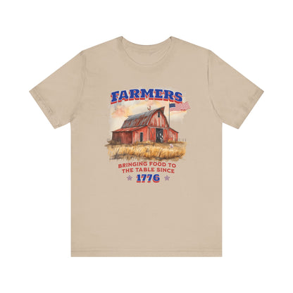 Farmers Bringing Food to Table Unisex T-Shirt, Farm life, Country Living Printify T-Shirt Nordic Seoul Designs LLC