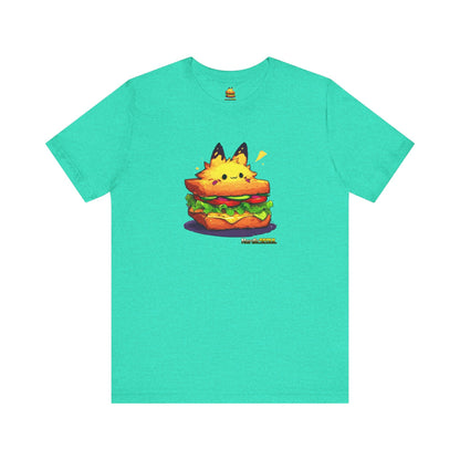 Cute Pika Sandwich Tee, Graphic T-Shirt, Fun Unisex Tee, Quirky Animal Shirt, Casual Everyday Wear Printify T-Shirt Nordic Seoul Designs LLC
