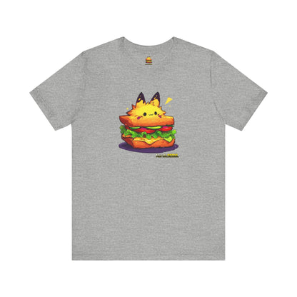 Cute Pika Sandwich Tee, Graphic T-Shirt, Fun Unisex Tee, Quirky Animal Shirt, Casual Everyday Wear Printify T-Shirt Nordic Seoul Designs LLC