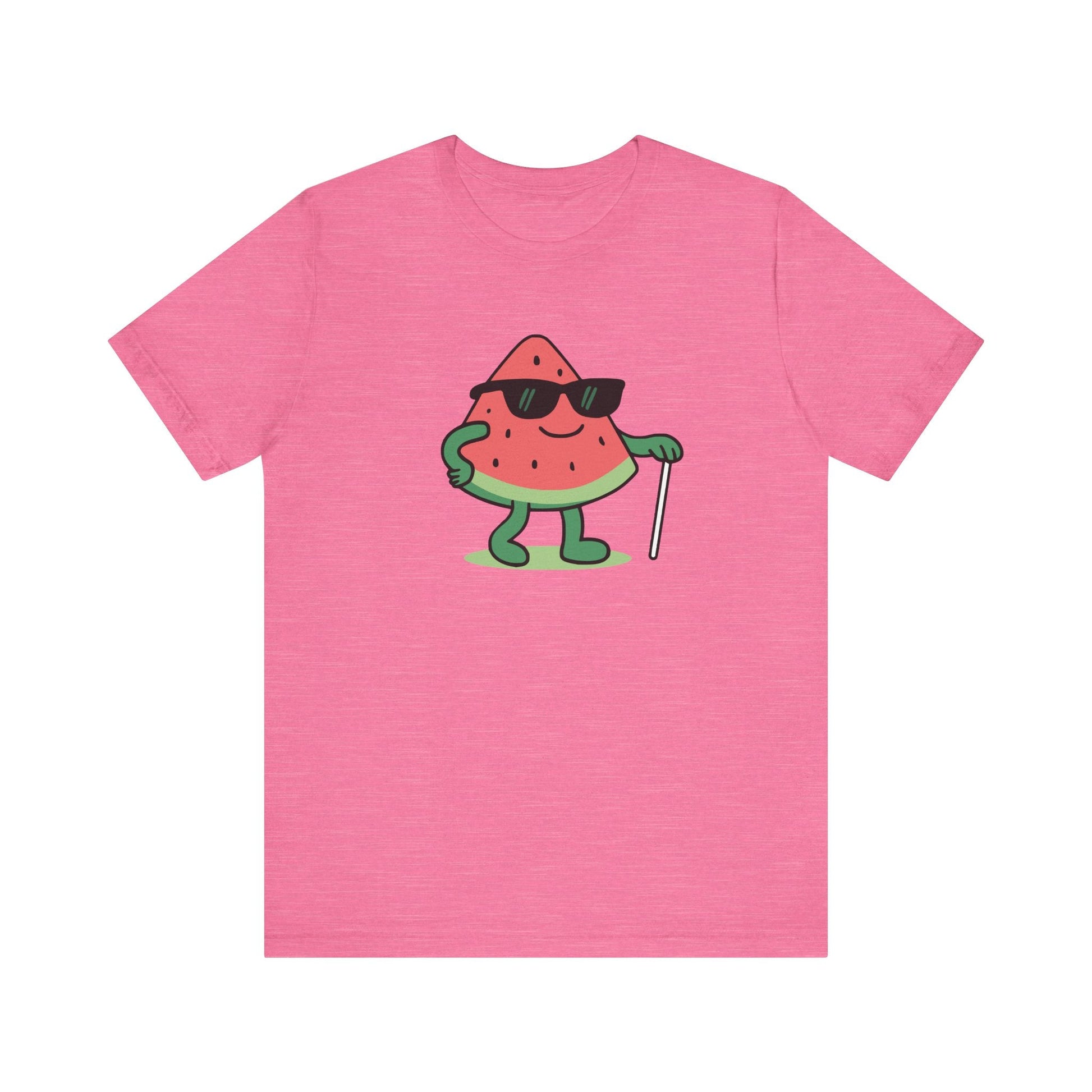 A Blind Melon Watermelon T-Shirt, Funny Sunglasses Watermelon Pun Tee | Summer Fruit Graphic Unisex Shirt, Watermelon Graphic T-Shirt Printify T-Shirt Nordic Seoul Designs LLC Nordic Seoul Designs LLC