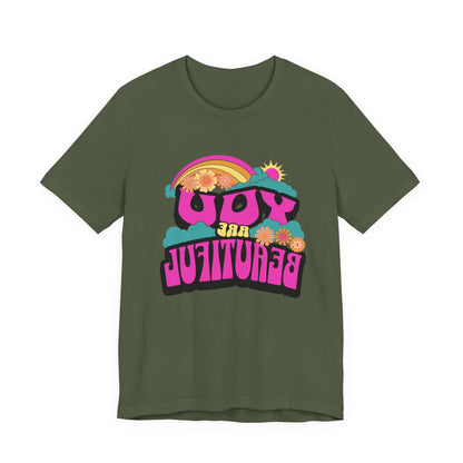 Mirror Image Unisex T-shirt,  You Are Beautiful Tee, Inspirational Printify T-Shirt Nordic Seoul Designs LLC