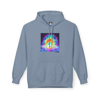 Colorful Cosmic Hoodie | Unisex Fleece Pullover Sweatshirt, Psychedelic Art, Cozy Comfort Printify Hoodie Nordic Seoul Designs LLC