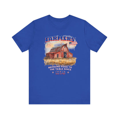 Farmers Bringing Food to Table Unisex T-Shirt, Farm life, Country Living Printify T-Shirt Nordic Seoul Designs LLC