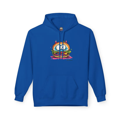 Colorful Graphic Sandwich Monster Hoodie, Unisex Casual Wear, Gift for Foodies, Cozy Style for Everyday Printify Hoodie Nordic Seoul Designs LLC