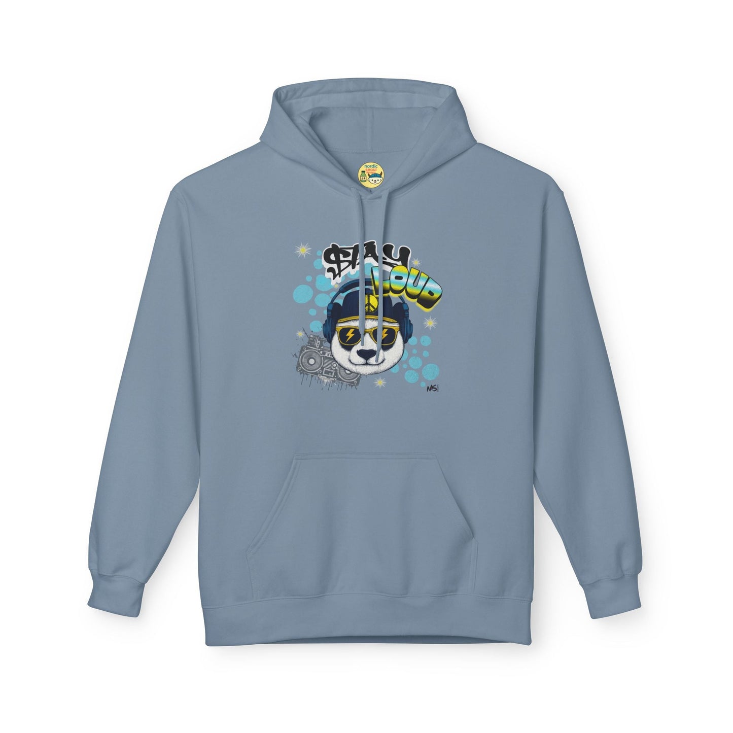 Stay Loud Panda Hoodie-Graphic Streetwear Printify Hoodie Nordic Seoul Designs LLC