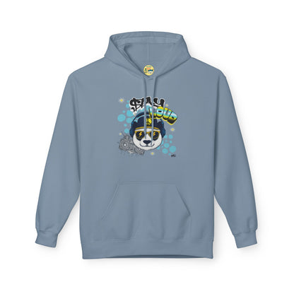 Stay Loud Panda Hoodie-Graphic Streetwear Printify Hoodie Nordic Seoul Designs LLC