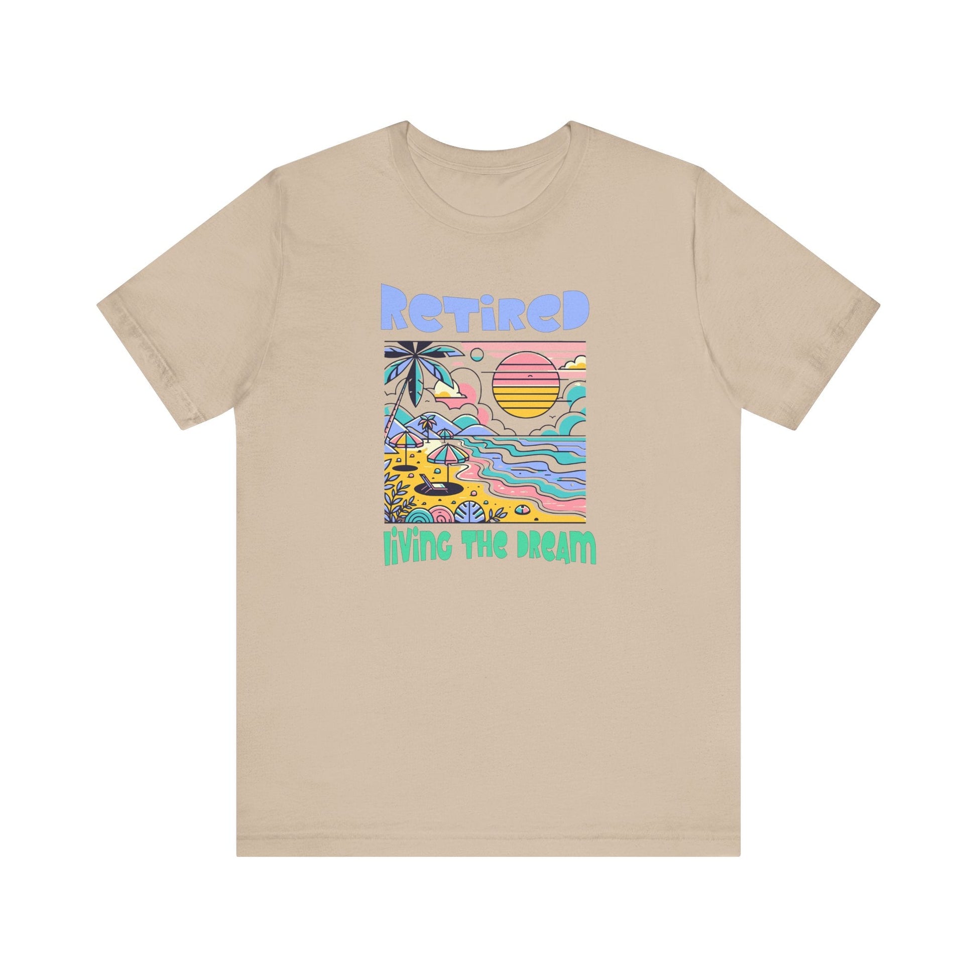 Retired Life T-Shirt, Vintage Graphic T-Shirt, Unisex Casual Wear, Perfect Retirement Gift, Summer Vibes Shirt, Beach Lover Apparel Printify T-Shirt Nordic Seoul Designs LLC