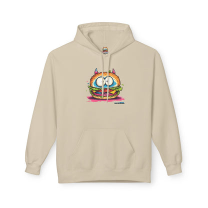 Colorful Graphic Sandwich Monster Hoodie, Unisex Casual Wear, Gift for Foodies, Cozy Style for Everyday Printify Hoodie Nordic Seoul Designs LLC