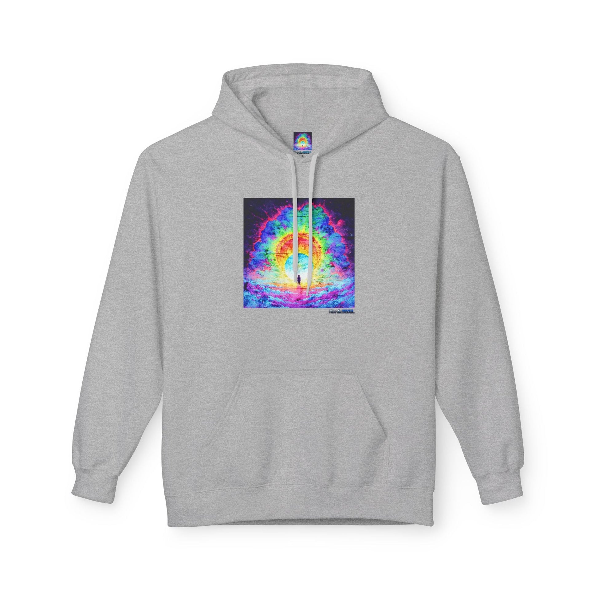 Colorful Cosmic Hoodie | Unisex Fleece Pullover Sweatshirt, Psychedelic Art, Cozy Comfort Printify Hoodie Nordic Seoul Designs LLC