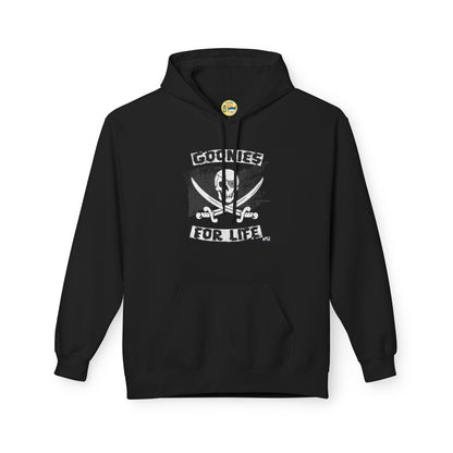 Goonies for Life Hoodie – Skull & Swords Design | Nostalgic 80s Movie Apparel Printify Hoodie Nordic Seoul Designs LLC