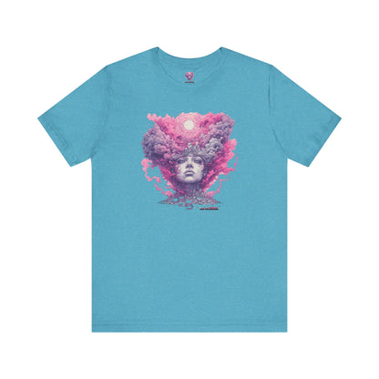 Dreamy Cosmic Graphic Tee - Unisex Tee, Festival Fashion, Bohemian Style, Unique Art Shirt, Gift for Space Lovers