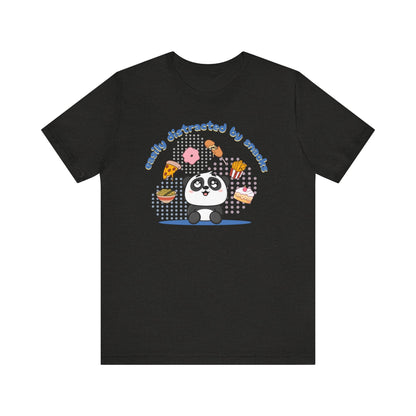 Easily Distracted by Snacks T-Shirt – Funny Food Graphic Tee, Casual Unisex Shirt Printify T-Shirt Nordic Seoul Designs LLC