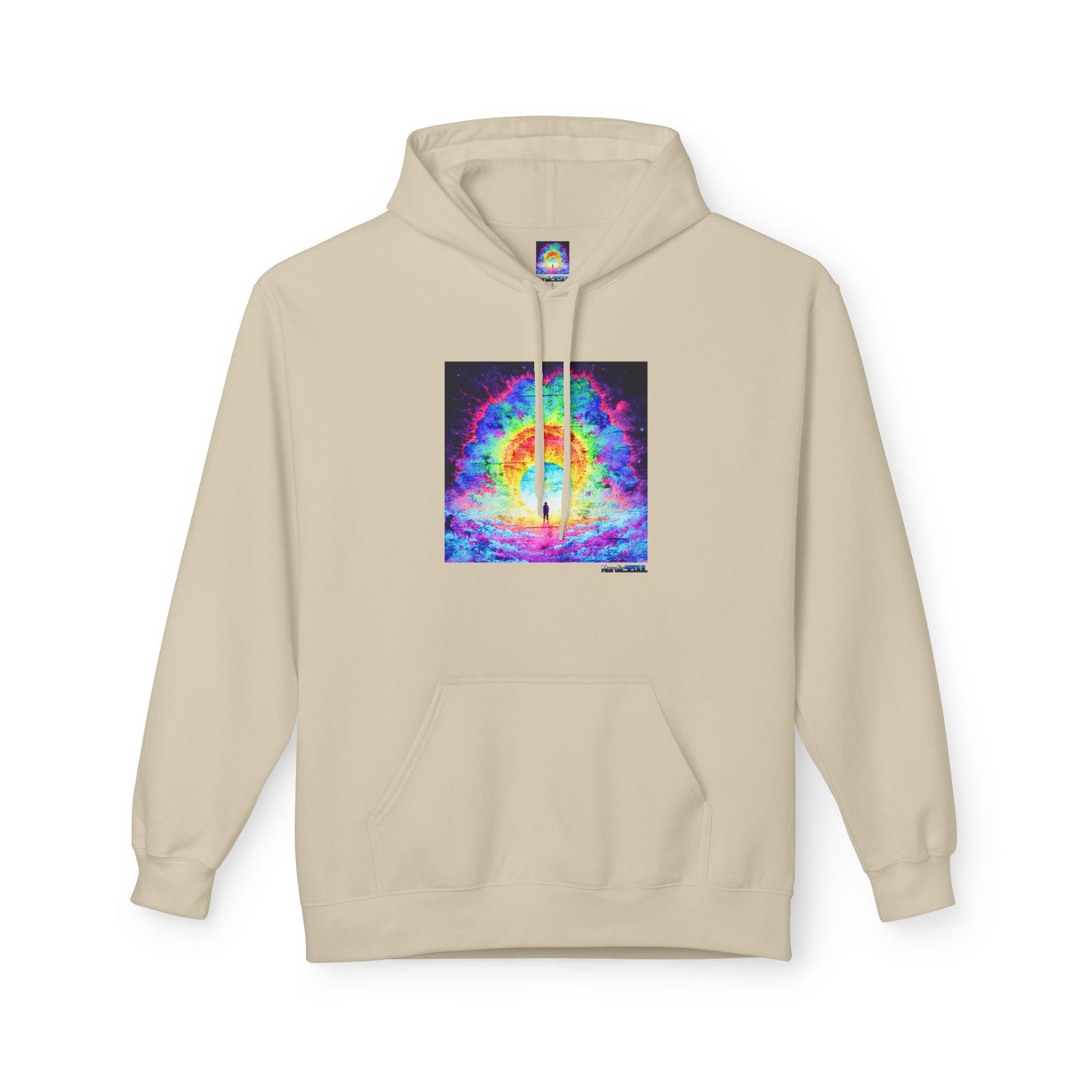 Colorful Cosmic Hoodie | Unisex Fleece Pullover Sweatshirt, Psychedelic Art, Cozy Comfort Printify Hoodie Nordic Seoul Designs LLC