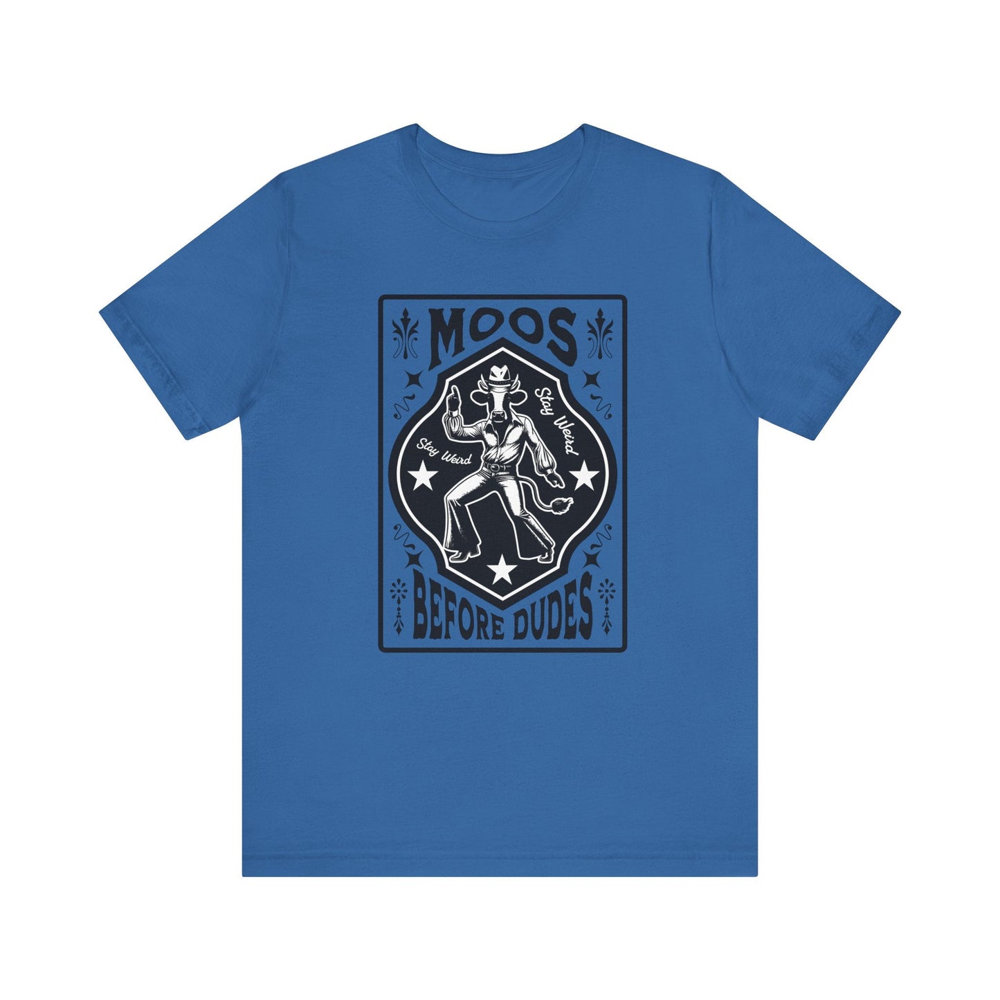 Moos Before Dudes T-Shirt – Funny Cow Graphic Tee, Farm Life Unisex Shirt Printify T-Shirt Nordic Seoul Designs LLC
