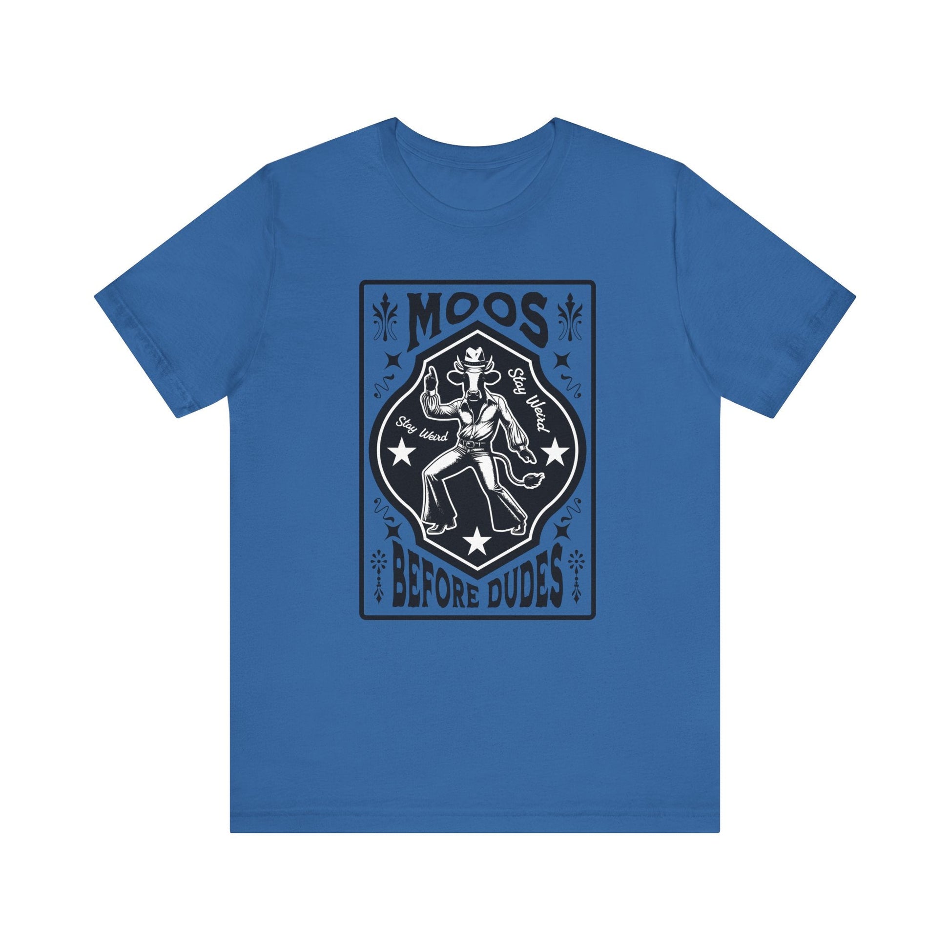 Moos Before Dudes T-Shirt – Funny Cow Graphic Tee, Farm Life Unisex Shirt Printify T-Shirt Nordic Seoul Designs LLC