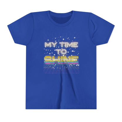 Youth My Time to Shine T-shirt, Inspirational Unisex Tee Printify Kids clothes Nordic Seoul Designs LLC