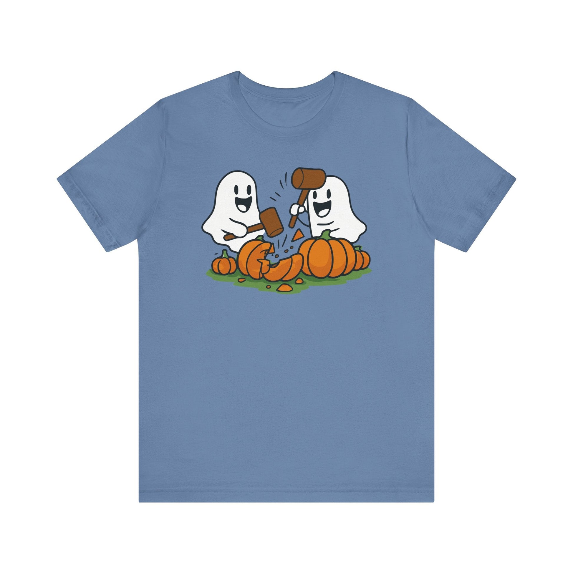 Ghosts Smashing Pumpkins Tee, Funny Pun, Unisex Short Sleeve Shirt, Fall Vibes, Halloween Gift Printify T-Shirt Nordic Seoul Designs LLC Nordic Seoul Designs LLC