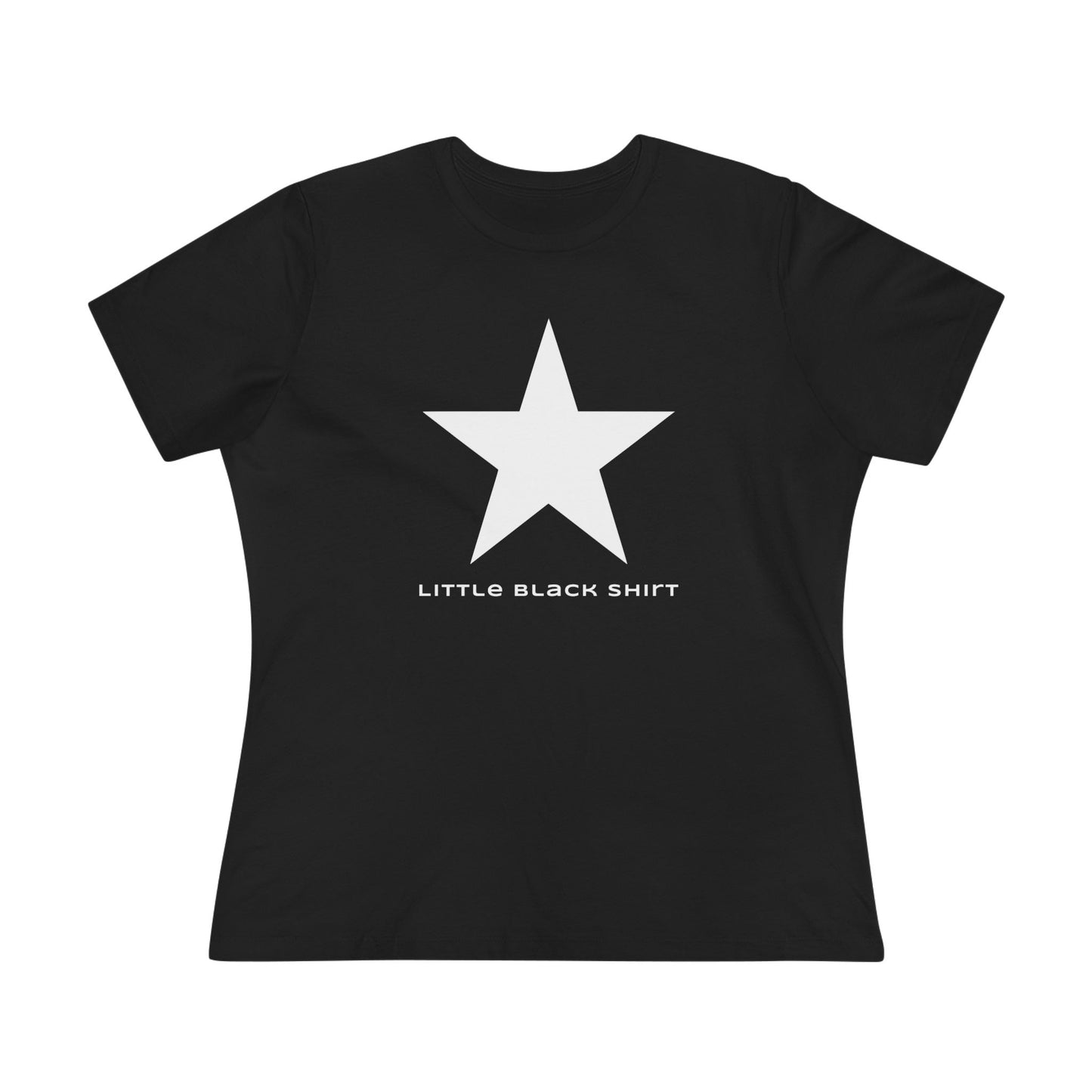 Modern Fit Star Graphic Tee -Little Black T-shirt-Large is 27 inches long