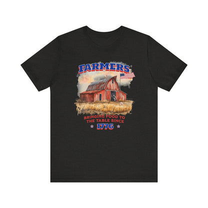 Farmers Bringing Food to Table Unisex T-Shirt, Farm life, Country Living Printify T-Shirt Nordic Seoul Designs LLC
