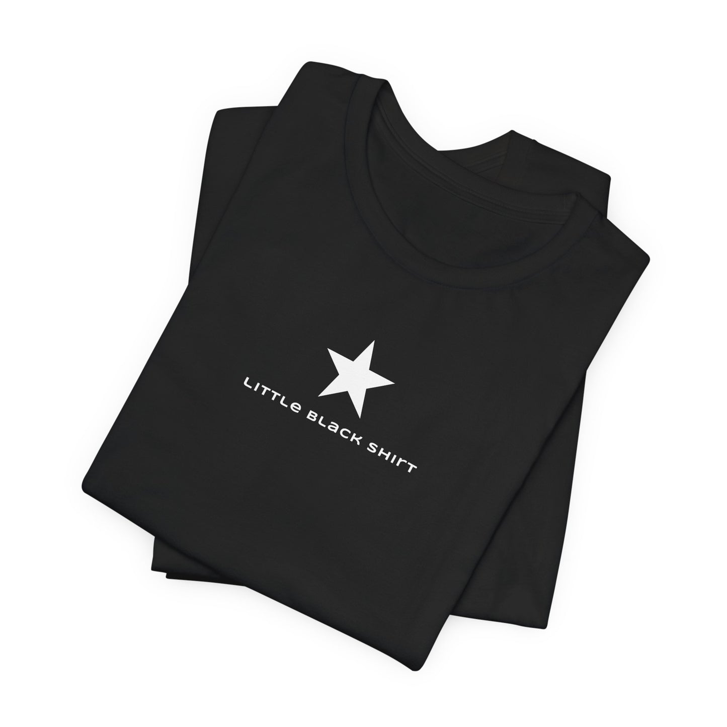 Classic Fit Little Black T-shirt, Star Graphic Women's Tee-Large is 30 inches long