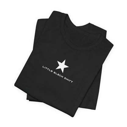 Classic Fit Little Black T-shirt, Star Graphic Women's Tee-Large is 30 inches long