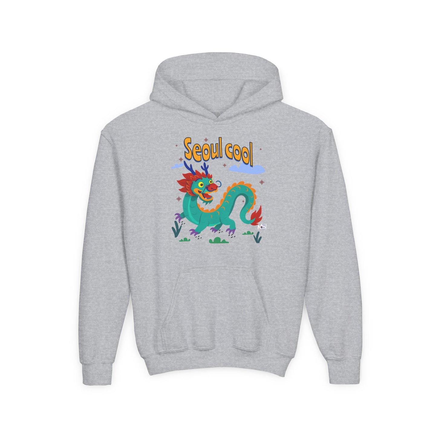 Youth Seoul Cool Hoodie-Colorful Dragon Graphic Korean Streetwear