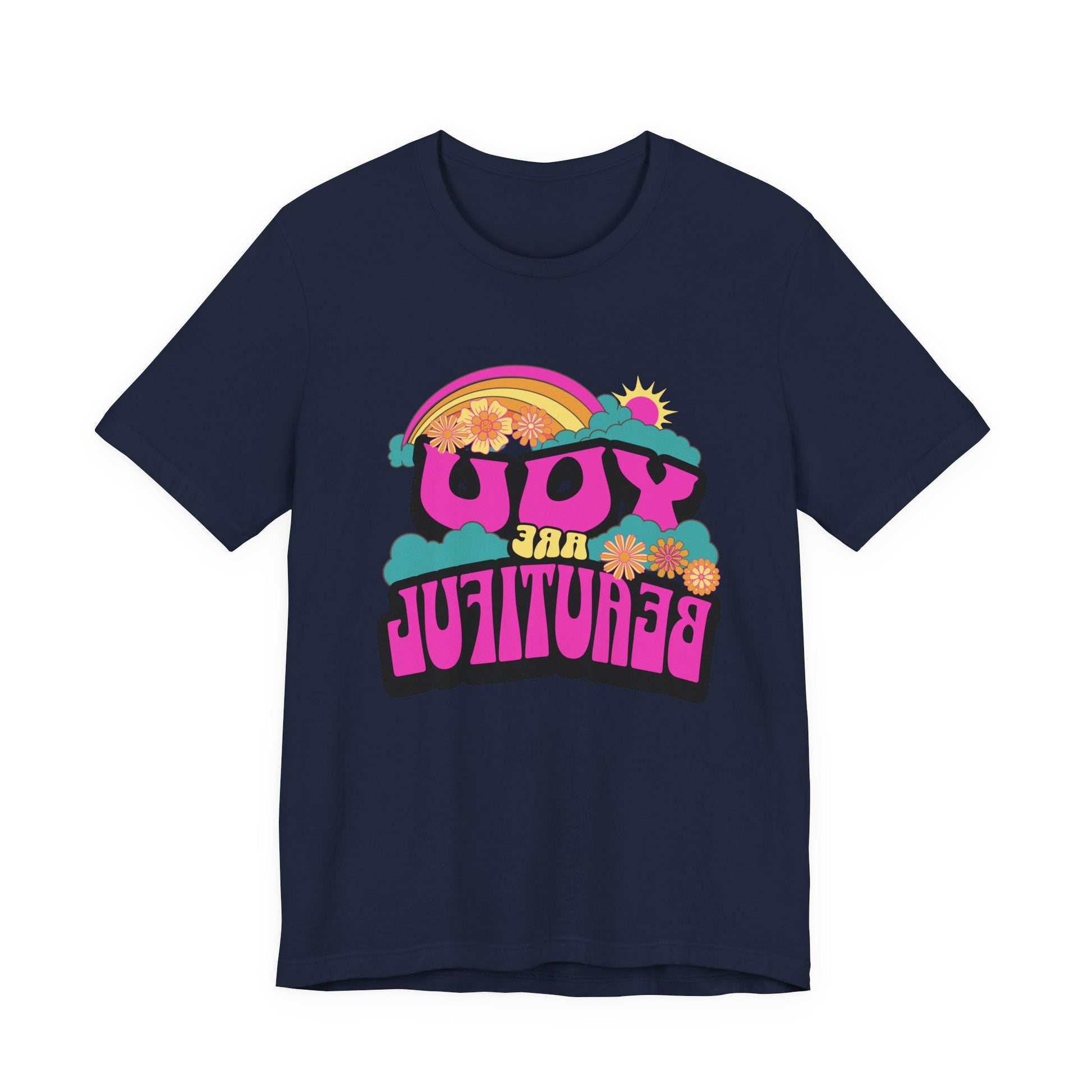 Mirror Image Unisex T-shirt,  You Are Beautiful Tee, Inspirational Printify T-Shirt Nordic Seoul Designs LLC