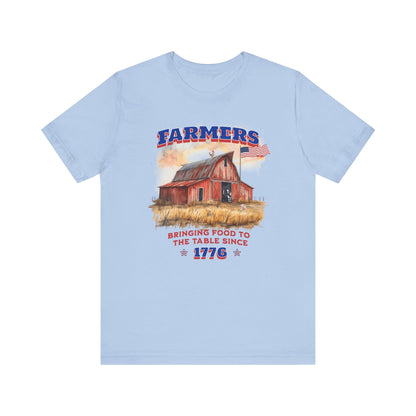 Farmers Bringing Food to Table Unisex T-Shirt, Farm life, Country Living Printify T-Shirt Nordic Seoul Designs LLC