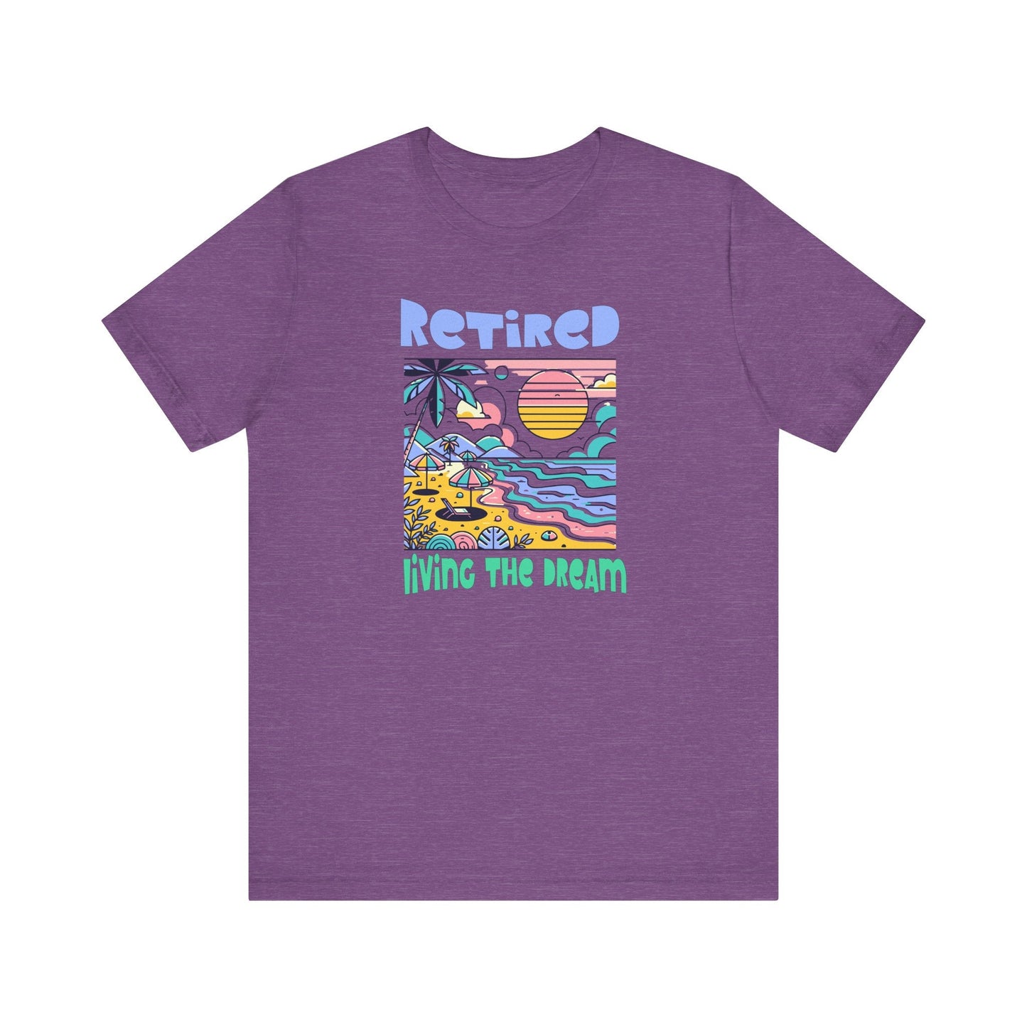 Retired Life T-Shirt, Vintage Graphic T-Shirt, Unisex Casual Wear, Perfect Retirement Gift, Summer Vibes Shirt, Beach Lover Apparel Printify T-Shirt Nordic Seoul Designs LLC